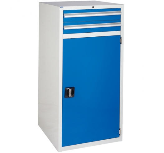 Euroslide cabinet with 2 drawers and 1 cupboard in blue