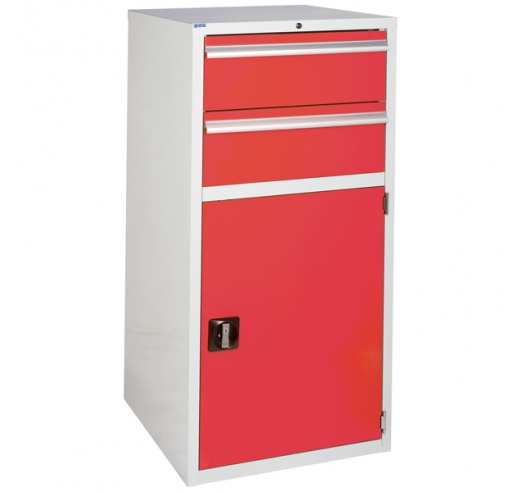 Euroslide Cabinet with 2 Drawers and 1 Cupboard in red