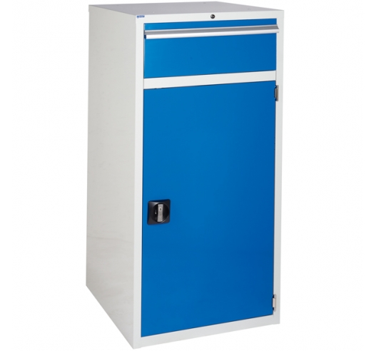 Euroslide cabinet with 1 drawer and 1 cupboard in blue