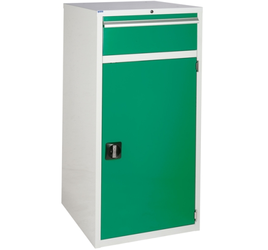 Euroslide cabinet with 1 drawer and 1 cupboard in green