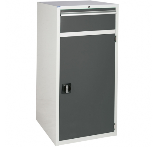 Euroslide cabinet with 1 drawer and 1 cupboard in grey