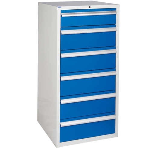 Euroslide cabinet with 6 drawers in blue