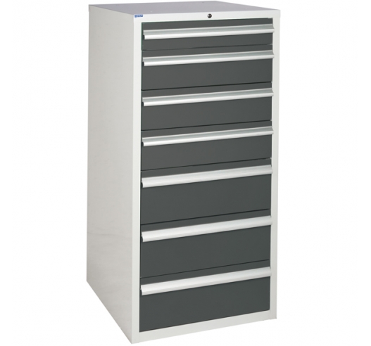 Euroslide cabinet with 7 drawers in grey