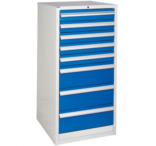 Euroslide cabinet with 8 drawers in blue