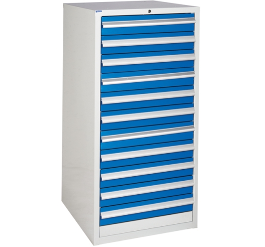 Euroslide cabinet with 11 drawers in blue