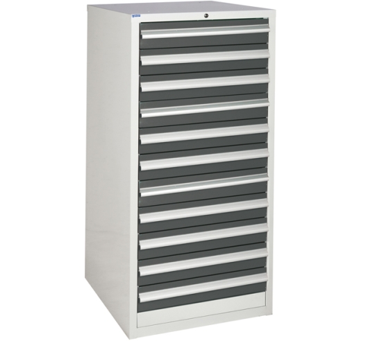 Euroslide cabinet with 11 drawers in grey