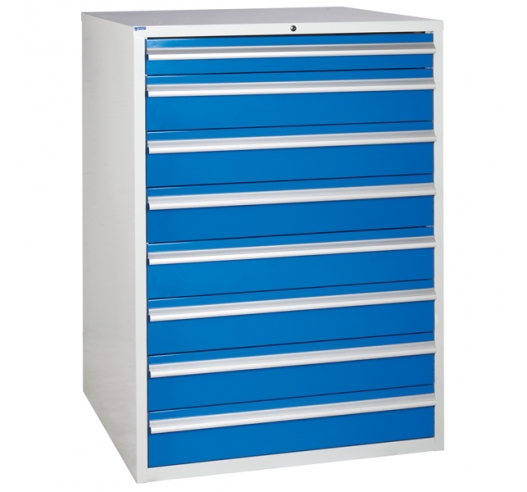 Euroslide cabinet with 8 drawers in blue