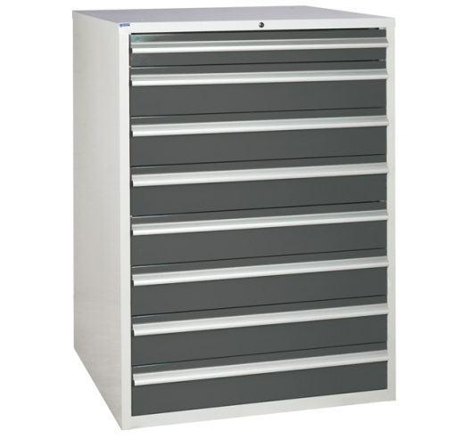 Euroslide cabinet with 8 drawers in grey