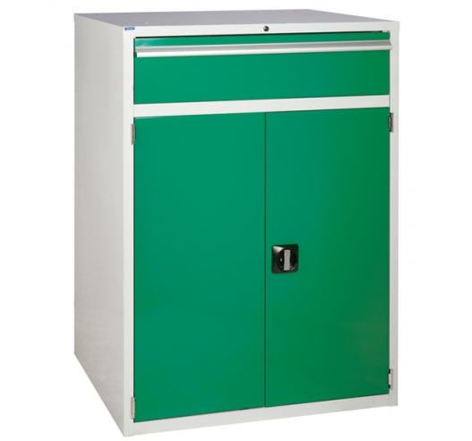 Euroslide cabinet with 1 drawer and 1 cupboard in green