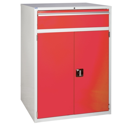 Euroslide cabinet with 1 drawer and 1 cupboard in red