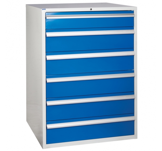 Euroslide cabinet with 6 drawers in blue