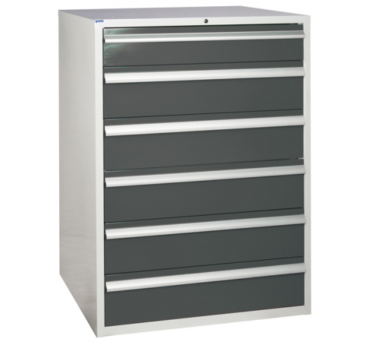 Euroslide cabinet with 6 drawers in grey