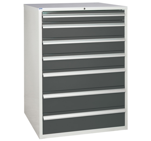 Euroslide cabinet with 7 drawers in grey