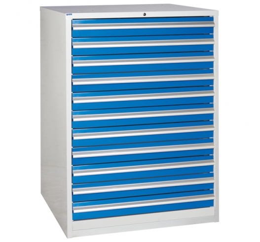 Euroslide cabinet with 11 drawers in blue