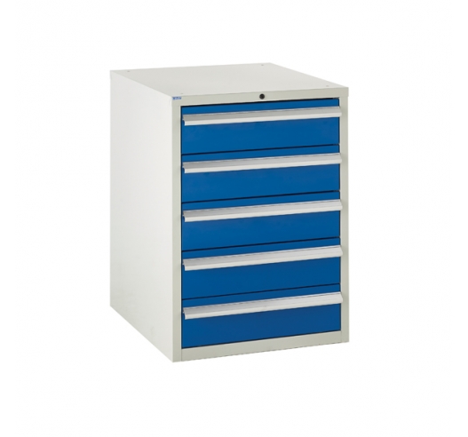 Euroslide cabinet with 5 drawers in blue