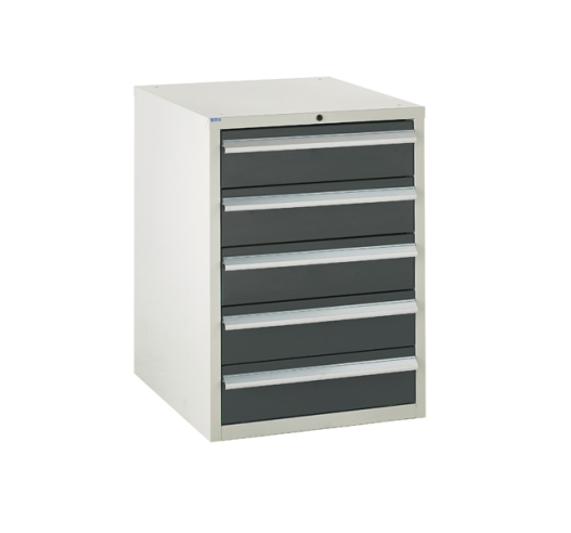 Euroslide cabinet with 5 drawers in grey