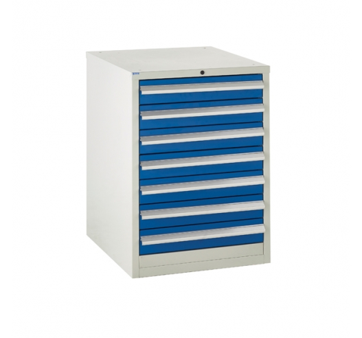 Euroslide cabinet with 7 drawers in blue