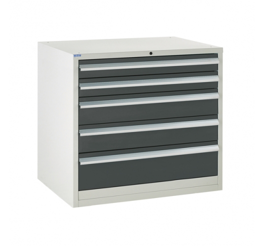 Euroslide cabinet with 5 drawers in grey