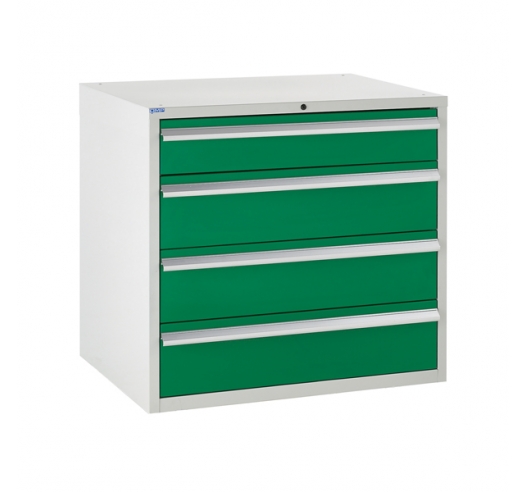 Euroslide cabinet with 4 drawers in green