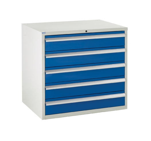 Euroslide cabinet with 5 drawers in blue