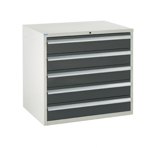 Euroslide cabinet with 5 drawers in grey