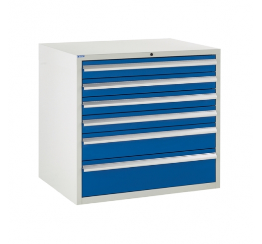 Euroslide cabinet with 6 drawers in blue