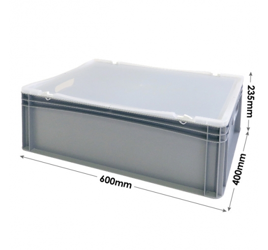 Euro Container Case with Clear Lid