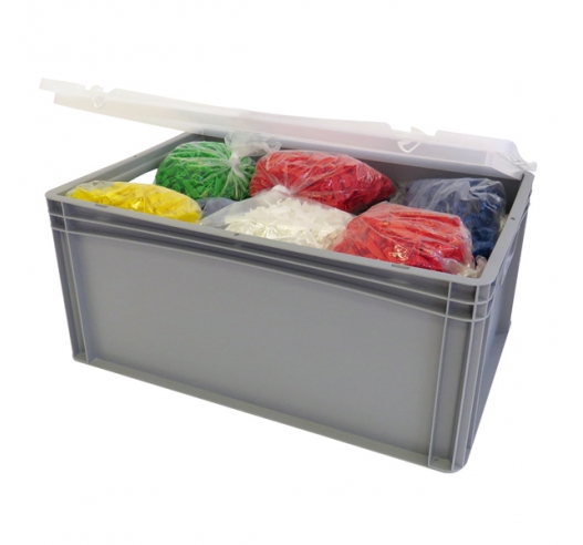 Open Container Case with Clear Lid and Contents