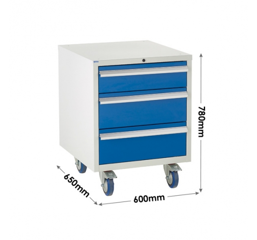 Under bench Euroslide cabinet dimensions