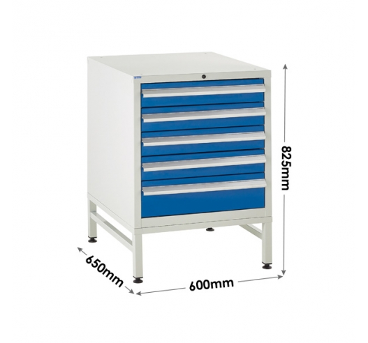 Under bench Euroslide cabinet and stand dimensions