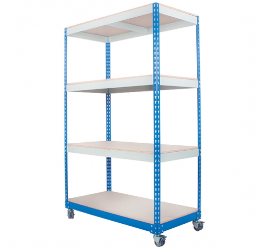 Rivet Trolley Shelving Empty