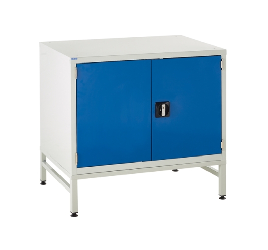 Under bench Euroslide cabinet and stand with 1 cupboard in blue