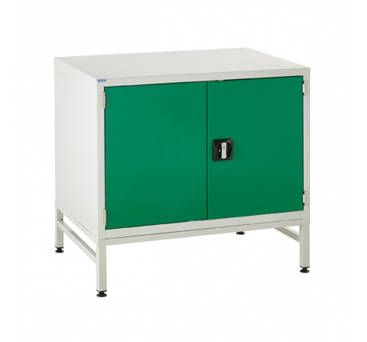 Under bench Euroslide cabinet and stand with 1 cupboard in green