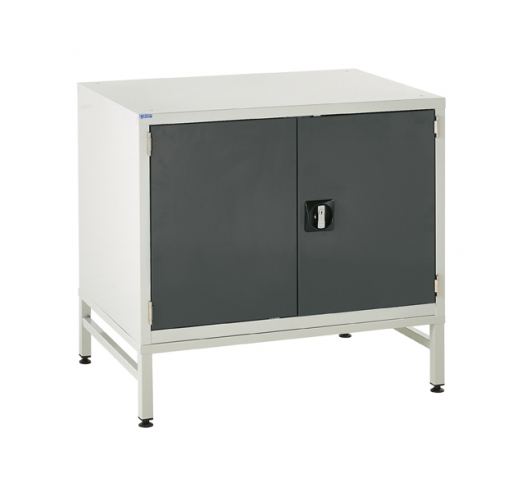 Under bench Euroslide cabinet and stand with 1 cupboard in grey