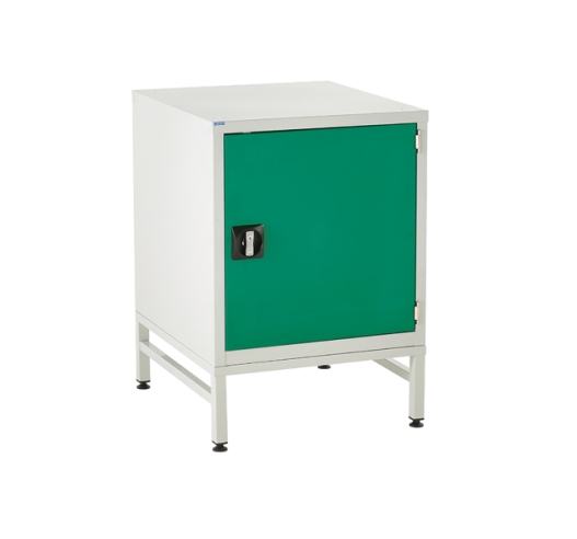 Under bench Euroslide cabinet and stand with 1 cupboard in green