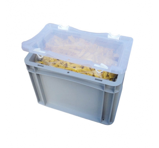 Case with Open Clear Lid and Contents