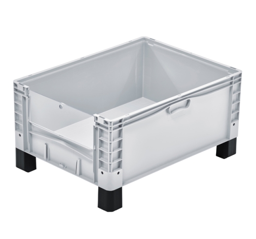 Open End Euro Picking Container with Translucent Door and Feet