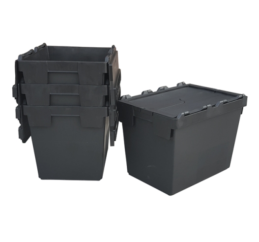 Group of Crates with Attached Lids