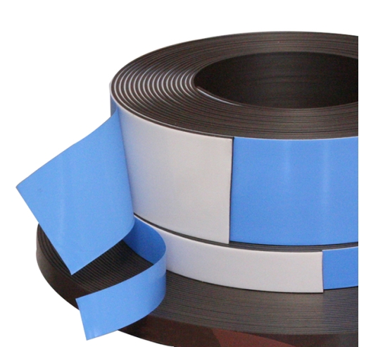 Magnetic self-adhesive strips