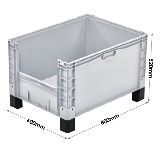 Basicline Plus Container with Pick Opening And Feet