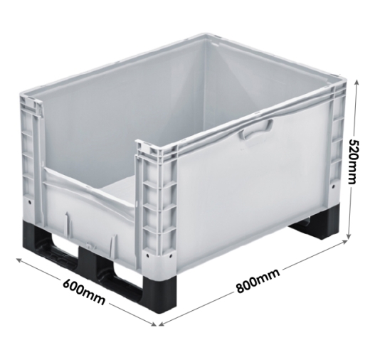 Basicline Plus Container with Pick Opening And Runners