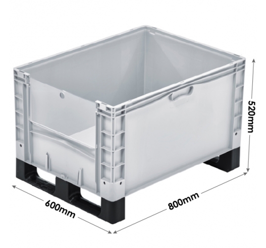 Basicline Plus Container with Drop Down Door And Runners