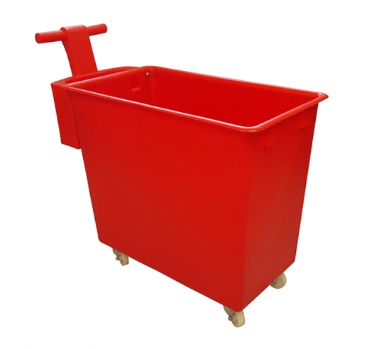 200 Litre Mobile Truck in Red with Handle