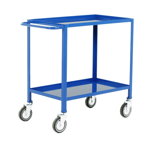 2 Tier Tray Trolley in Blue