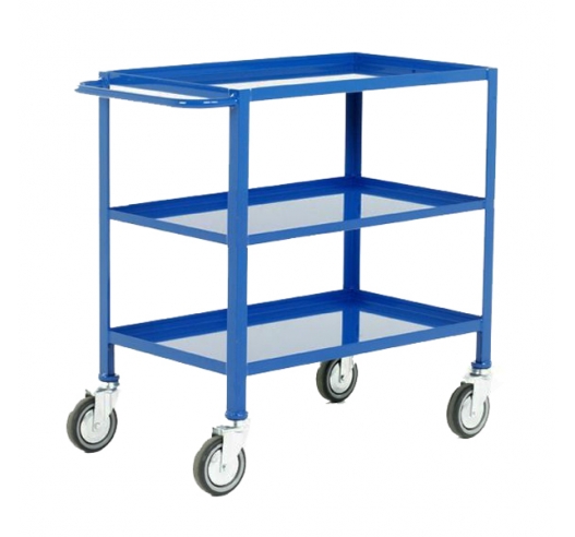 3 Tier Tray Trolley In Blue