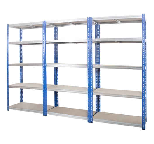 Three Bay Run of Kwikrack Shelving