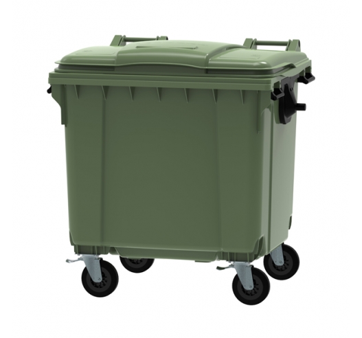 1100 Litre Wheeled Bin in Green