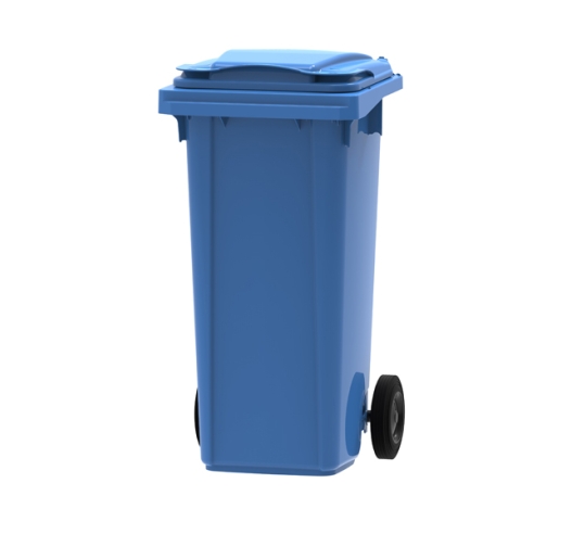Blue 140 litre wheelie bin