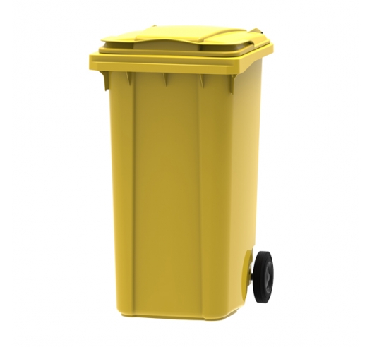 Yellow 240 Litre Wheelie Bin