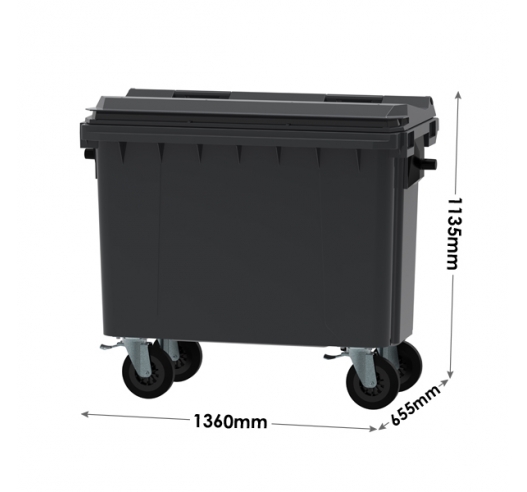 500 Litre Wheeled Bin Dimensions